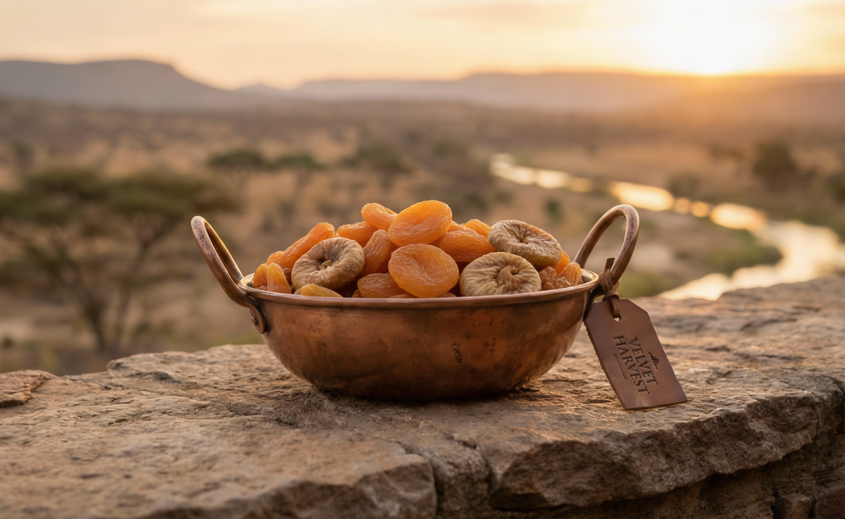 A Bowl of the Velvet Harvest Finest Soft-Eating Dried Fruit